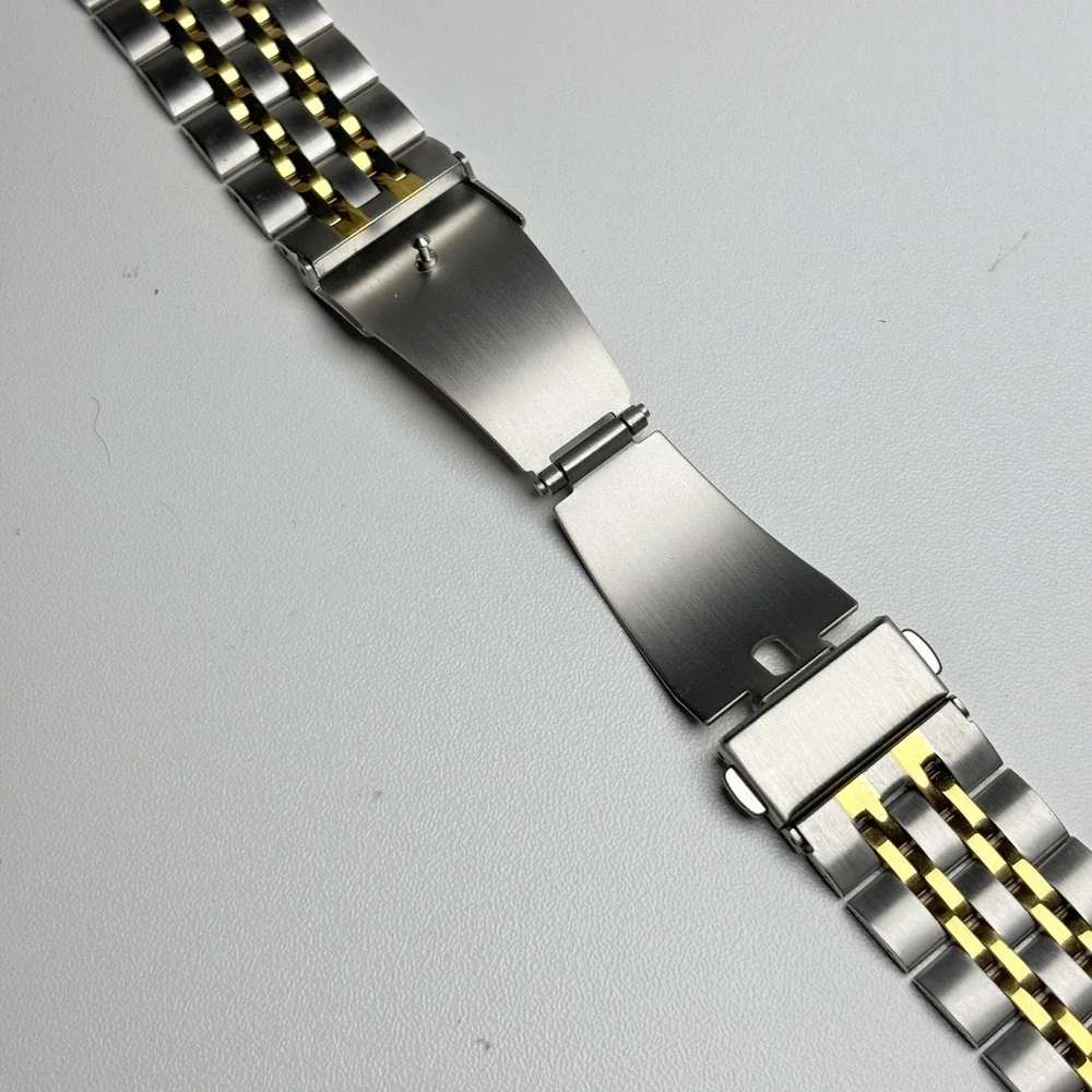 Two Tone Silver Gold Stainless Steel Jubilee Link Band for‎ Apple Watch